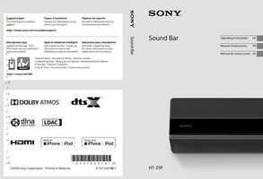 Sony HT-Z9F Audio/Video Receiver Operating Manual